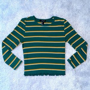 Striped Cropped Long Sleeve